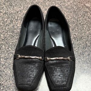 Impo Black Loafers with Silver Bit Detail